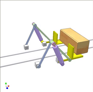 Dual Arm Box Flipping Mechanism